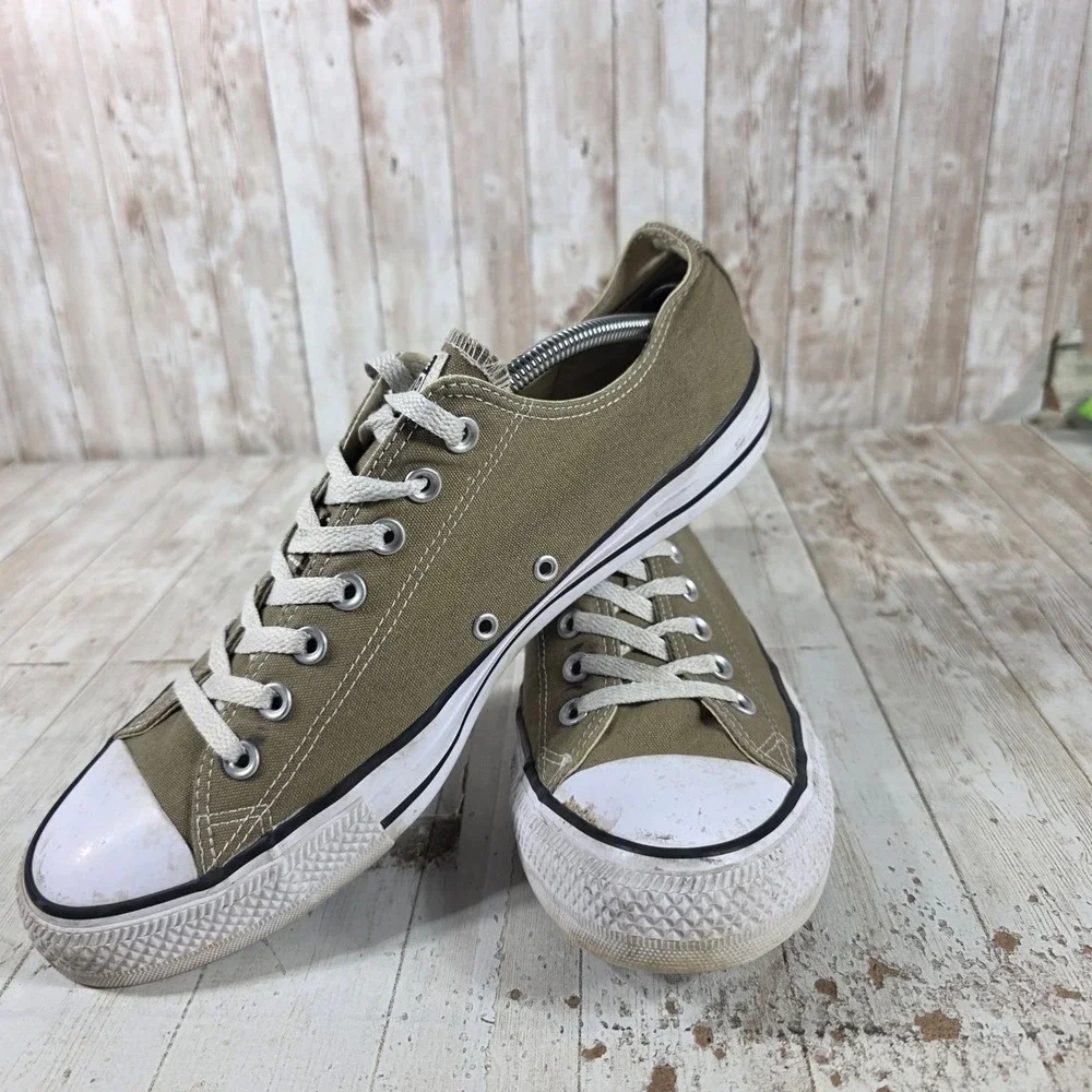 Converse Chuck Taylor All Star Low Top Olive Green Khaki Sneakers  Mens 11.5 - Picture 7 of 8